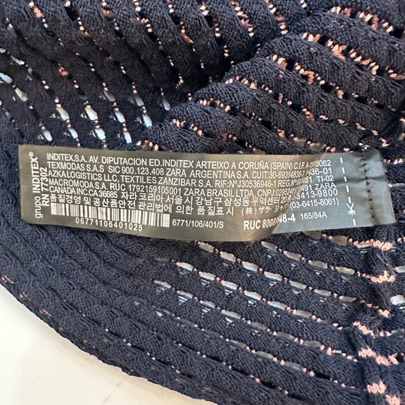 Zara knit SZ S swim  cover up top dress EUC striped knit pattern - Picture 8 of 9